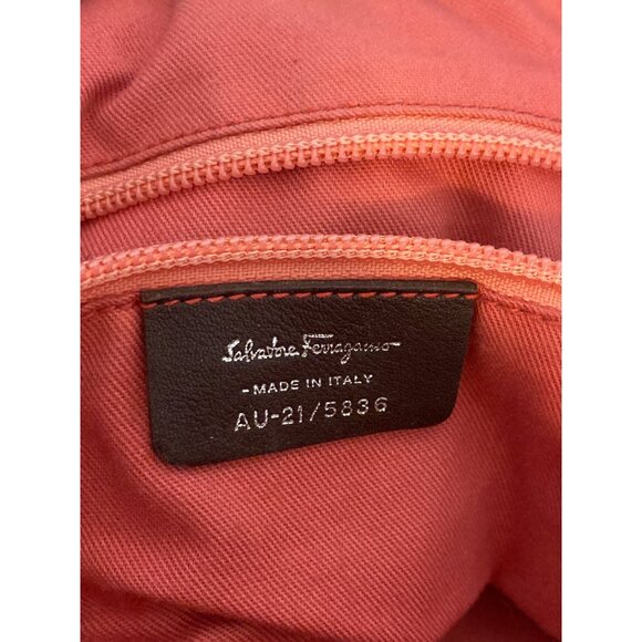 Vintage Salvatore Ferragamo Brown Suede & Leather Domed Satchel Bag - Picture 5 of 8